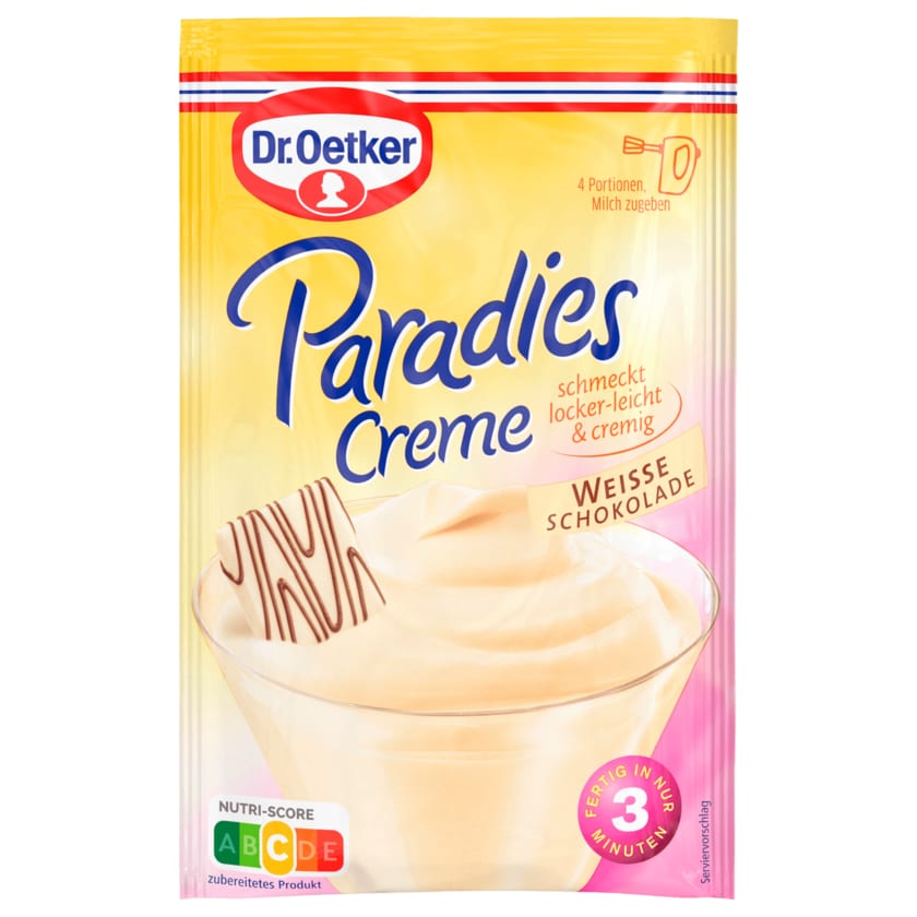 Dr. Oetker Paradies-Creme Weiße Schokolade 70g